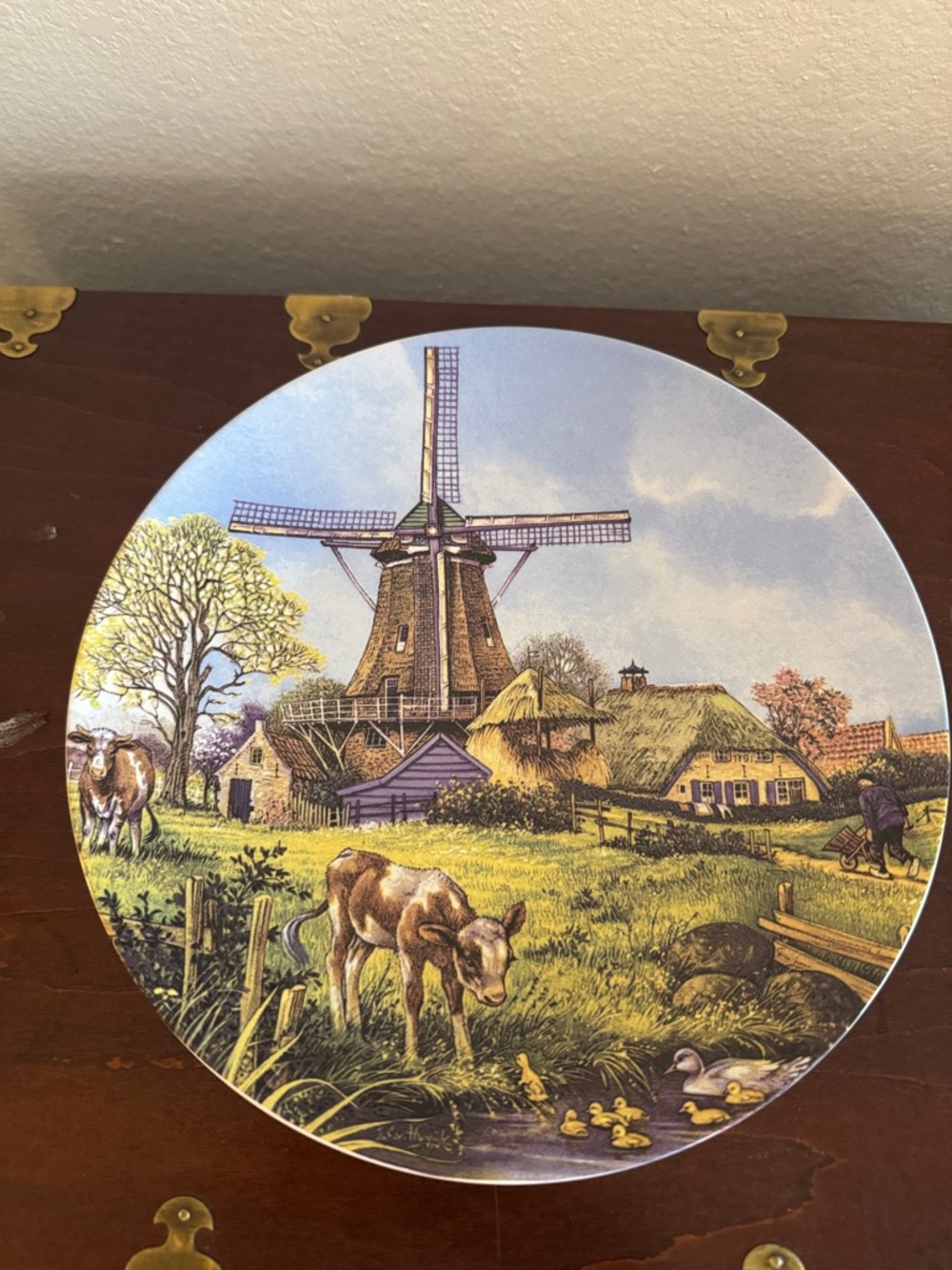 Vintage Van Hunnik Dutch Landscape Decorative Wall Plate